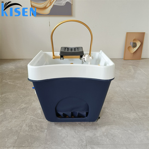 Nouveau modèle de bac à shampoing mobile Kisen, bac à shampoing amovible pour salon de beauté avec réservoir d'eau - Product Image 1