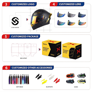 Casco Moto OEM ODM Omologato DOT in ABS con Logo Personalizzato, Leggero e Aerodinamico, Modulare per Corse su Strada e Touring - Product Image 5
