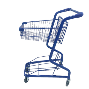 सुविधाजनक घरेलू किराने की खरीदारी कार्ट जस्ता मेश संरचना 3 "pu पहियों सुपरमार्केट गोदाम ट्रॉली - Product Image 5