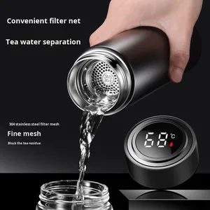 Custom Logo Insulated Smart Temperature Measurement Mug Portable High-End 304 Stainless Steel <b>Tea</b> <b>Cup</b> <b>for</b> Business Men Vacuum - Product Image 3