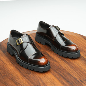 Chaussures plates décontractées et habillées DSYX pour hommes, en cuir véritable respirant, légères, à enfiler, pour affaires, mariage et extérieur - Product Image 1
