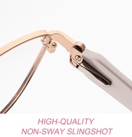 Gafas Ópticas Metálicas de Estilo Conciso de Alta Gama en Stock con Patillas de Acetato 3D, Monturas Duraderas de Aro Completo para Uso Diario