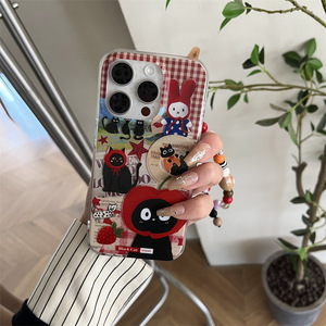 Funda de Teléfono con Ilustración Retro de Gato Negro Divertido, Cubierta Protectora de Doble Capa para iPhone 17 Pro Max 16 15 14 13, Estilo Femenino y Lindo - Product Image 4