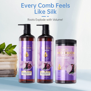 Bio-Rote-Zwiebel-Shampoo-Conditioner-Creme-Haarmasken-Set 2-in-1 gegen Haarausfall, Anti-Schuppen, nährend, feuchtigkeitsspendend für - Product Image 2