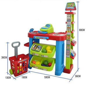 Jeu de rôle pour enfants : Caisse enregistreuse électronique réaliste, ensemble de jouets de supermarché en plastique avec accessoires de luxe - Product Image 5