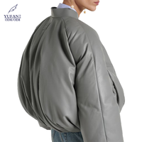 Manteaux bouffants de mode YuFan pour femmes Veste en duvet de canard de poids élevé avec cuir PU