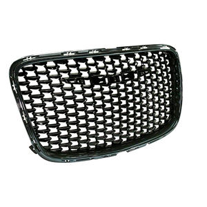 Calandre avant 2015 en fibre de carbone, Grille avant 2018 pour voiture <span class=keywords><strong>Chrysler</strong></span> 300, cadre noir et gris - Product Image 3