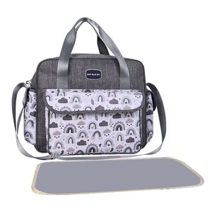 Sac de maternité 40,5x24,5x32,5 cm, sac à bandoulière isolé en tissu Oxford pour le rangement des affaires de bébé avec motif de dessin animé - Product Image 2