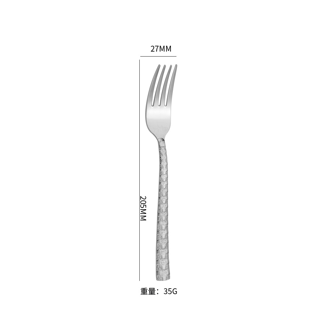 Tenedor de mesa de plata