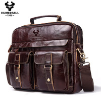 Sac à dos portable classique en cuir véritable de luxe rétro pour homme et femme, avec fermeture éclair, pour ordinateur portable et voyage