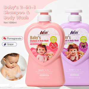 Nary Wholesale Baby 2-en-1 Shampooing et Gel Douche à la Kératine 1000ml pour Enfants/Gel Douche pour Enfants Parfum Raisin Grenade - Product Image 1