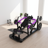 Machine à fessiers professionnelle haut de gamme avec rangement pour poids, équipement de fitness robuste