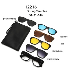 2253A Montature per <span class=keywords><strong>Occhiali</strong></span> Super Leggere in TR90 con 5 <span class=keywords><strong>Clip</strong></span> per <span class=keywords><strong>Occhiali</strong></span> <span class=keywords><strong>da</strong></span> Sole, Lenti a Specchio Polarizzate con <span class=keywords><strong>Clip</strong></span> Magnetica - Product Image 5