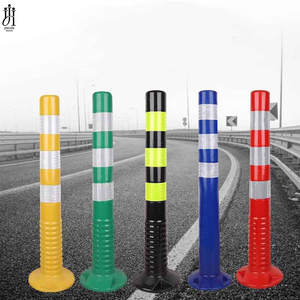 New Red Yellow PVC Plastic Bollard <strong>Post</strong> Warning Road <strong>Traffic</strong> <strong>Post</strong> - Product Image 1