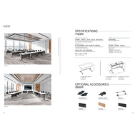 Bureau de formation scolaire design moderne Bureau pliable pour ordinateur portable Bureau d'apprentissage