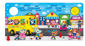 Le livre sonore musical pour tout-petits « Les roues du bus chantent en unisson » avec 1 bouton, livre cartonné musical, livre d'apprentissage précoce avec comptes-rendus - Product Image 2