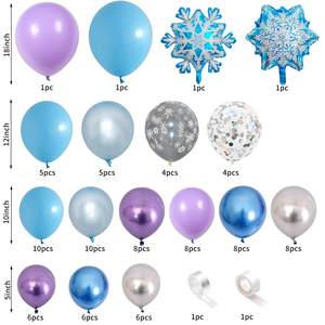 Kit de Guirnalda de Globos Azules Congelados, Decoración de Fiesta de Cumpleaños para Niña, Princesa de Nieve, Navidad, País de las Maravillas Invernal, SP252 - Product Image 2