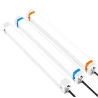 פלסטיק ליניארי led tube 120cm IP65 tri-הוכחת אור גבוהה שקיפות באטן רצועת משולב סוגר מנורה