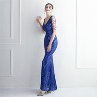 19608-S # nouveau modèle perle processus perle commande femmes élégantes paillettes longue sirène grosse dame robe grande taille robe Super taille