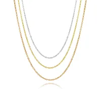 Модные женские туфли из 14-каратного золота розового золота из белого золота раздавил крест цепи 925 стерлингового серебра Женское Ожерелье