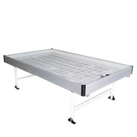 Système de table de culture mobile à roulettes pour serre commerciale de grande taille, avec plateau de culture hydroponique à flux et reflux pour semis et pépinière