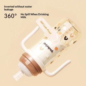 <span class=keywords><strong>Biberon</strong></span> d'alimentation pour nouveau-né en PP sans BPA, anti-éclaboussures, avec paille, personnalisable avec logo, pour eau et lait - Product Image 3