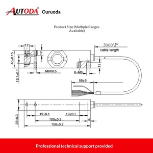 Capteur de pesage de pression gravitationnelle dynamique et statique haute précision Ouluda AT8529 0,03 % pour vérificateur de poids, installation à point unique - Product Image 3