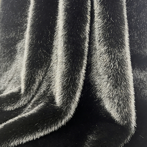 Tissu en fausse fourrure blanc à poils longs et pointes noires, teint, du fabricant chinois, pour vêtements, textiles de maison et manteaux - Product Image 5