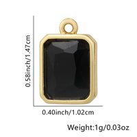 Pendentifs Cœur en Cuivre Facetté avec Pierre de Naissance et Cristal Chinois pour Bijoux DIY