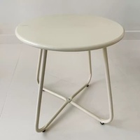 Table basse moderne en métal avec structure en fer, petite taille, pour usage extérieur/intérieur dans le jardin, le balcon, le salon