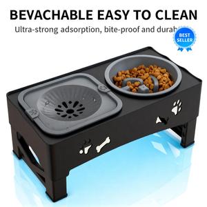 Ciotola Multifunzionale 3 in 1 in Acciaio Inox Resistente con Design a Doppia Ciotola, Mangiatoia Lenta per Cani, <span class=keywords><strong>Gatti</strong></span> e Piccoli Animali - Product Image 3