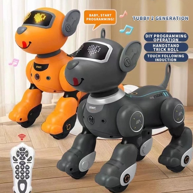 Russian Toy Electric Machine Dog Intelligent Voice Following Programming Stunt Dog Children's Puzzle Cute Robot Dog