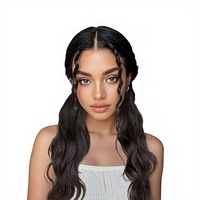 2 Pièces Extensions de Cheveux Longues Bouclées en Queue de Cheval, Bande Élastique Naturelle, Perruque Fausse Queue de Cheval Ondulée, Accessoires Quotidiens pour Femmes, 17 Pouces
