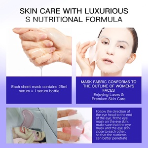 Masque pour les yeux Sakura, perle, mangoustan, nourrissant, éclaircissant, raffermissant, pamplemousse, algues marines, masque en feuille pour affiner les pores, blanchissant, essence - Product Image 4