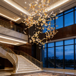 Modern Luxury Custom Design Aesthetic Staircase <strong>Chandelier</strong> Dining Living Room <strong>Chandelier</strong> Pendant Long <strong>Chandelier</strong> Lights - Product Image 2
