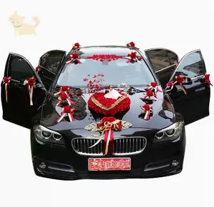 Decorazione dell'automobile di nozze della decorazione dell'automobile di nozze del fiore bianco artificiale all'ingrosso per il fiore romantico di nozze