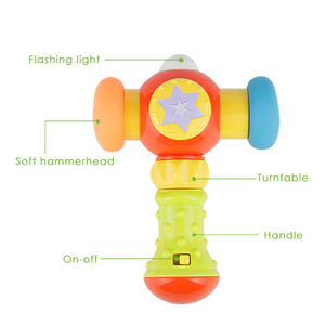 Brinquedos Educativos Sensoriais para Crianças de 6 Meses, Martelo Musical de Plástico Colorido e Seguro com Luz - Product Image 3