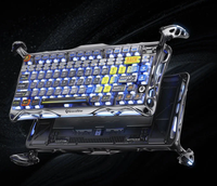 Clavier mécanique sans fil pour jeux GravaStar Mercury K1 Pro 75% - Argent interstellaire pour FPS