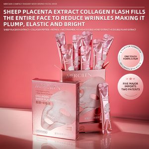Masque au collagène MERCILEN pour le visage, anti-rides, raffermissant, réduisant le relâchement et la terneur, masque hydratant <span class=keywords><strong>bio</strong></span> - Product Image 3