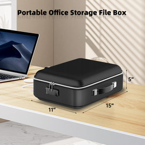 YHX Hard-Shell Fireproof <b>Document</b> <b>Bag</b> Water Resistant Safe Box File Organizer for Important <b>Documents</b> Lock Design - Product Image 6
