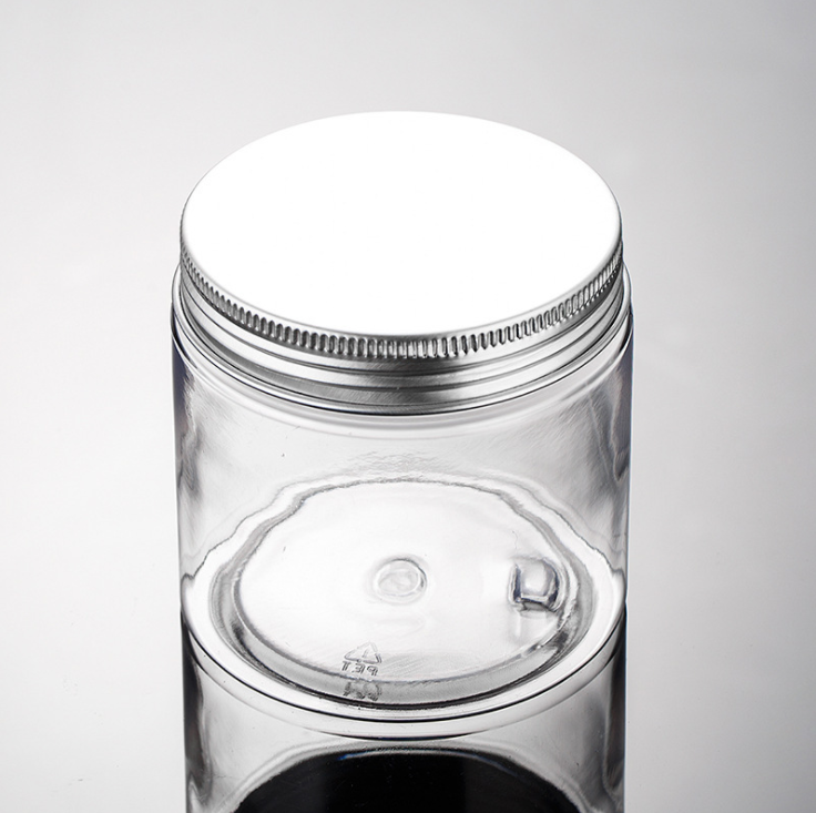 50ml 100ml 120ml 150ml 200ml 250ml 4oz 8oz Clear Plastic Pet Container Food Jar With Custom Plastic Lid Metal Lid