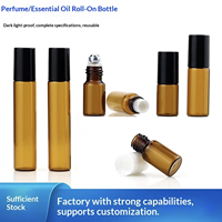 Botol Roll On Kaca Amber Kosong Chenlan Spot Wholesale 3ml 5ml 10ml untuk Parfum, Minyak Atsiri, Kosmetik, dengan Tutup Sekrup