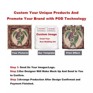 Draps de lit d'hiver personnalisés imprimés à la demande ensemble de literie en gros ensemble pour enfants 3 pièces ensemble de draps de lit Queen Size - Product Image 5