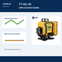 LONSLEY 16 lignes numériques 360 °   Niveau laser vert - Jaune E