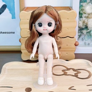 Muñeca Desnuda de Vinilo de 16-17 cm, Cuerpo Liso, 8 Pulgadas, Ojos 3D Realistas, 13 Articulaciones, Muñeca con Expresión Adorable para Vestir, Juguete para Niñas - Product Image 3