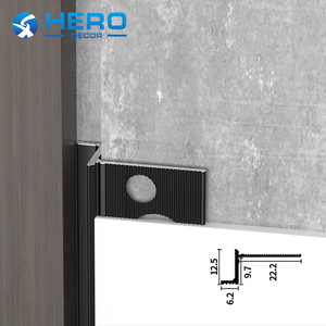 Traitement de surface des murs Profilés en aluminium à rainure d'ombre Finition des joints métalliques Hero pour le plâtrage des carreaux de plafond - Product Image 4