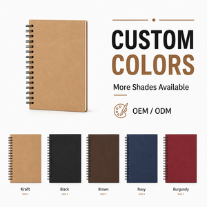 Kraft Paper Spiral Binding A5 Personalized Logo Printing 60 Sheets Lined <strong>Journal</strong> Business Student School Gift <strong>Supplies</strong> - Product Image 5
