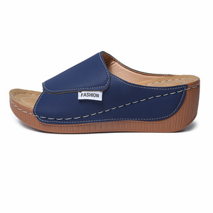 Nouvelle Arrivée 2025 : Sandales compensées décontractées pour femmes, à semelle épaisse, à lanières larges, style bouche de poisson, grande taille, pour le marché international - Product Image 6