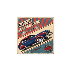 Nuova Targa in Latta Vintage Personalizzata, Decorazione da Parete in Stile Industriale Americano 30x30cm Senza Cornice <span class=keywords><strong>con</strong></span> <span class=keywords><strong>Auto</strong></span> Classiche - Product Image 6