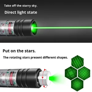 Evcil Hayvanlar İçin Klasik Lüks Çevre Dostu Yüksek Güçlü Yeşil Kırmızı Özelleştirilmiş Desenli USB Şarjlı Lazer İşaretleyici - Product Image 2